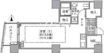 アクティ汐留 2613 間取り図