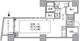 アクティ汐留 2613 間取り図