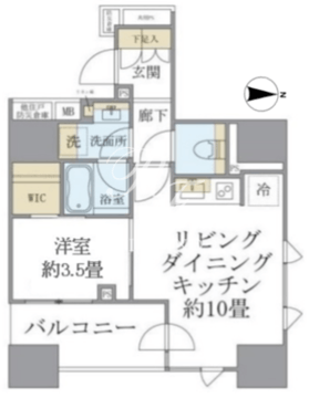 ブリリア秋葉原 606 間取り図