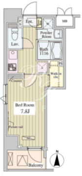SK-ONE市ヶ谷 702 間取り図