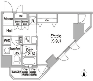 コンフォリア浅草橋DEUX 201 間取り図