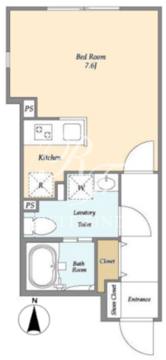 ルオーレ武蔵小山 203 間取り図