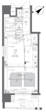 ズーム日本橋蛎殻町 603 間取り図