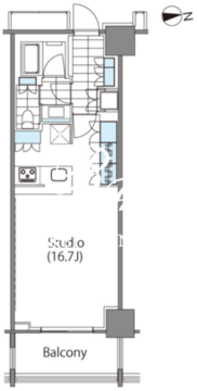 コンフォリア新宿イーストサイドタワー 524 間取り図