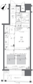 ズーム日本橋蛎殻町 604 間取り図