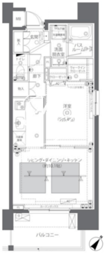 ズーム日本橋蛎殻町 705 間取り図