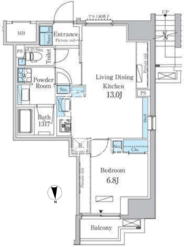 パークアクシス錦糸町レジデンス 604 間取り図