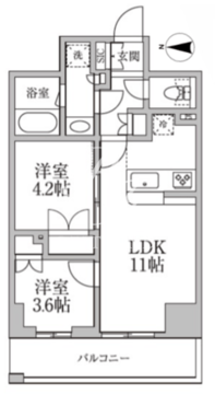 レジディア新御徒町2 1008 間取り図