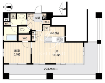ドゥーエ銀座イースト1 1201 間取り図