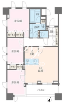 HF白金高輪レジデンス 1204 間取り図