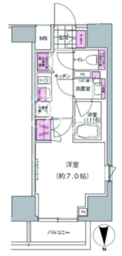 プレジリア東日本橋 509 間取り図