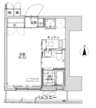 グランディオール広尾テラス 703 間取り図