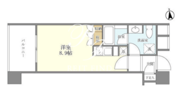 シティハウス東京新橋 202 間取り図