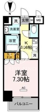 ホウエイコート秋葉原 406 間取り図