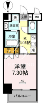 ホウエイコート秋葉原 506 間取り図