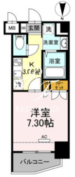 ホウエイコート秋葉原 405 間取り図