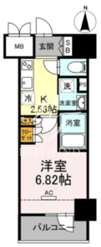 ホウエイコート秋葉原 302 間取り図