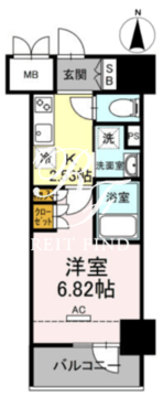 ホウエイコート秋葉原 602 間取り図
