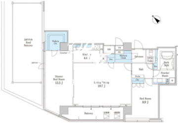 ＭＦＰＲ目黒タワー 2001 間取り図