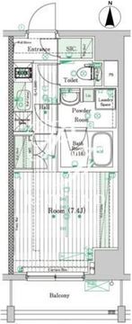 ブライズ住吉DUE 1202 間取り図