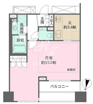 パークハウス平河町 502 間取り図