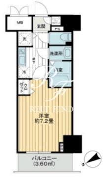 グランド・ガーラ銀座 1406 間取り図