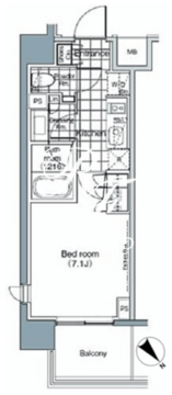 パークハビオ赤坂 301 間取り図