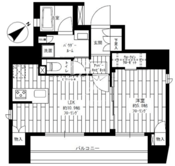 ステージファースト蔵前アジールコート 1101 間取り図