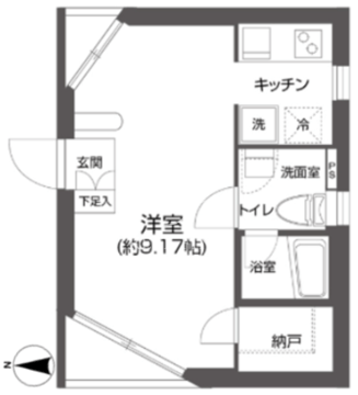 プラティーク白金 302 間取り図