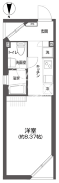 プラティーク白金 401 間取り図