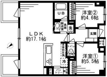 レジディア六本木檜町公園 409 間取り図
