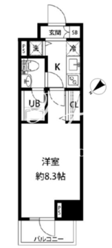 ルクレ日本橋馬喰町 1005 間取り図