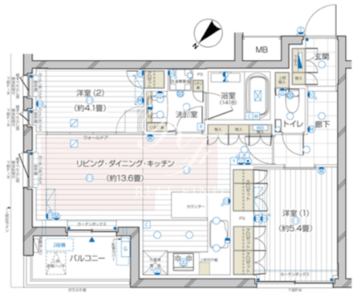 ザ・レジデンス駒込染井 301 間取り図
