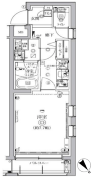 クオリタス護国寺 101 間取り図