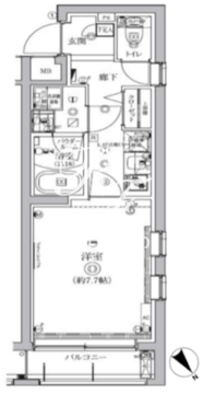 クオリタス護国寺 201 間取り図