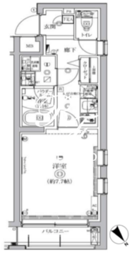 クオリタス護国寺 401 間取り図
