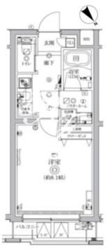 クオリタス護国寺 202 間取り図