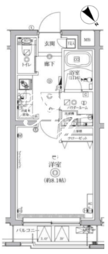 クオリタス護国寺 402 間取り図