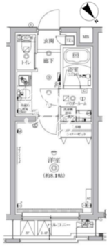 クオリタス護国寺 204 間取り図