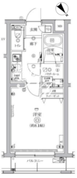 クオリタス護国寺 305 間取り図