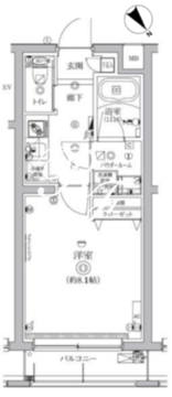 クオリタス護国寺 405 間取り図