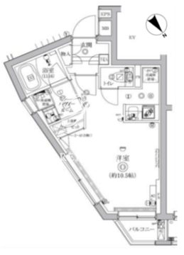クオリタス護国寺 406 間取り図
