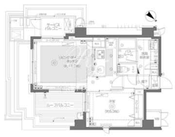 ズーム月島 901 間取り図