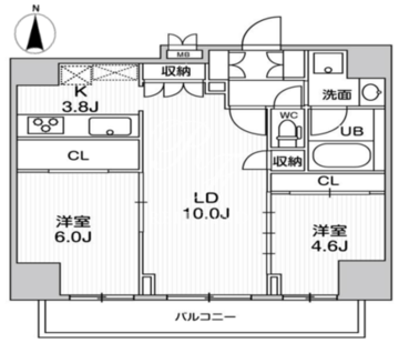 シーフォルム大井町2 1401 間取り図