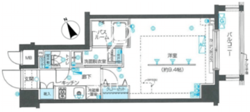 ズーム目黒不動前 502 間取り図