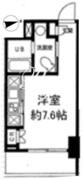 カスタリア門前仲町2 404 間取り図