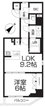 ラクラス押上 205 間取り図