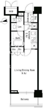 パークアクシス文京ステージ 1006 間取り図