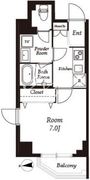 ドゥーエ清澄白河2 306 間取り図