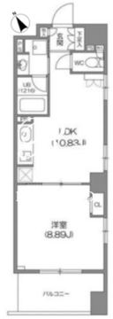 ルクレ新川レジデンス 1107 間取り図